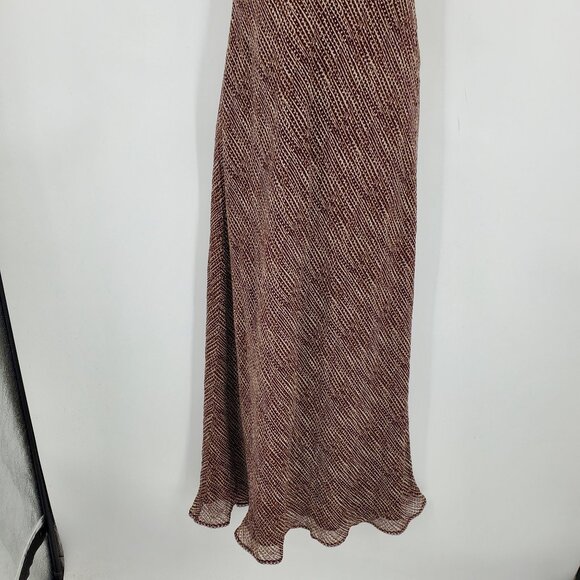 Vintage J. Crew 90s Maxi Minimalist Strappy Back Maroon Gallery Girl Slip Dress - Picture 9 of 9